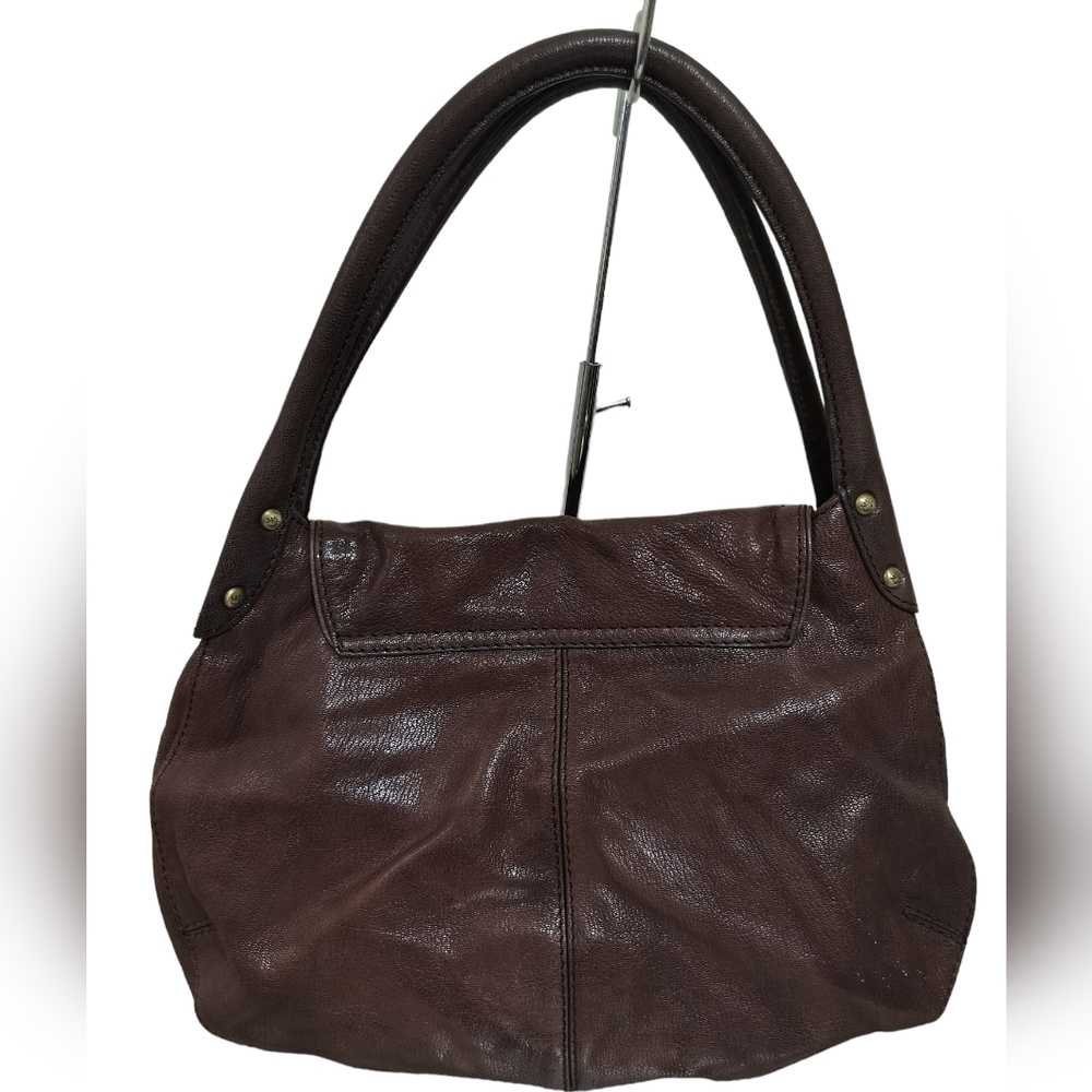 (1391) Gianni Bini Brown Leather Shoulder Purse - Picture 2 of 14